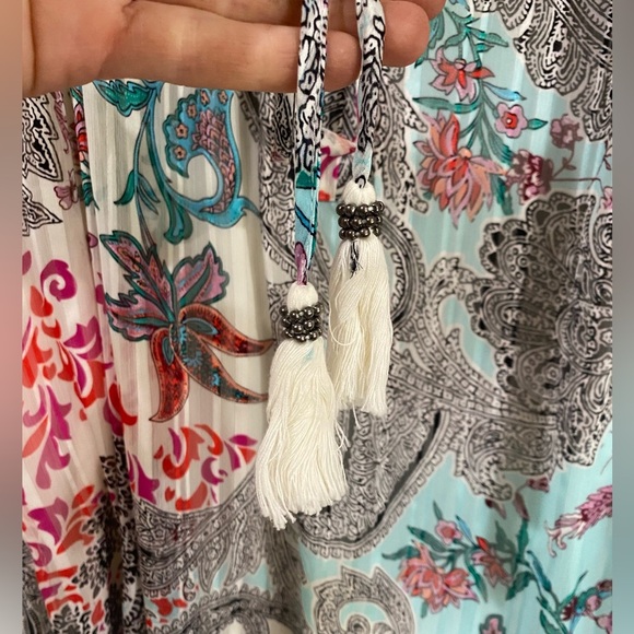 Daniel Rainn DR2 Blouse Womens Plus 2X Paisley Floral Balloon 3/4 Sleeve 2 Piece - Picture 8 of 15